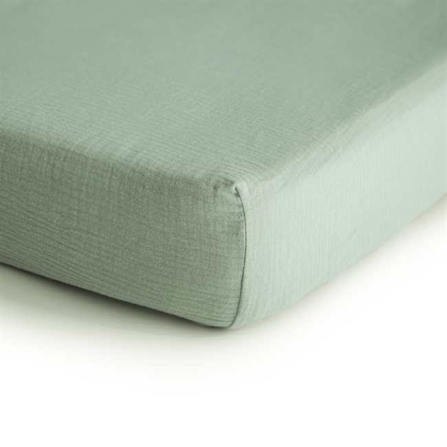Mushie Prześcieradło do Łóżeczka Roman Green - Medium