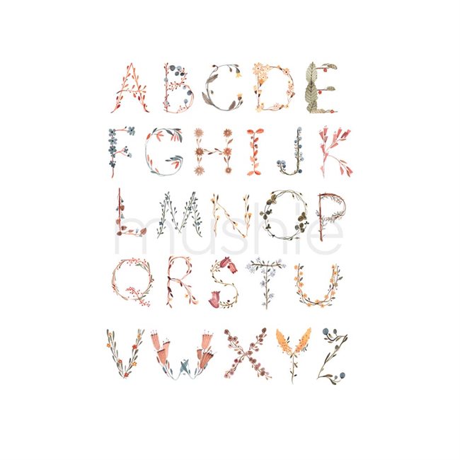 Mushie Plakat Alphabet International - Large