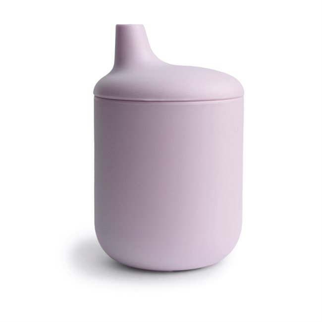 Mushie Silikonowy Kubek Niekapek Soft Lilac