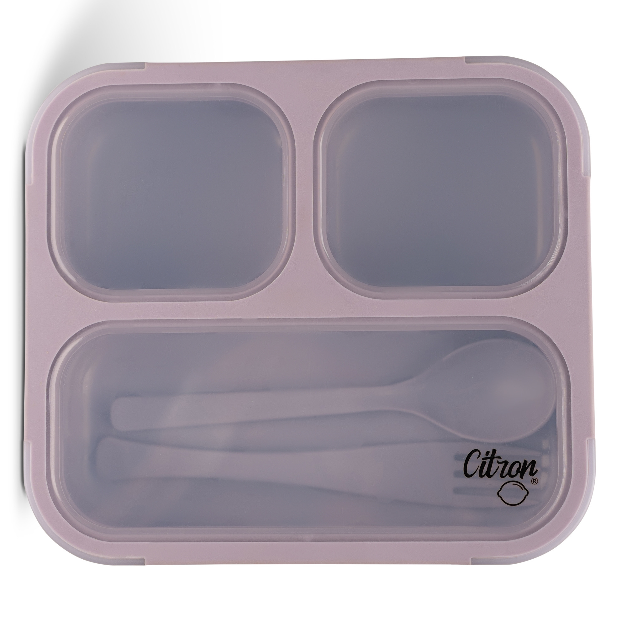 Citron Lunchbox ze Sztućcami - Purple