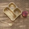 Citron Lunchbox ze Sztućcami - Yellow