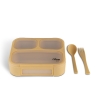 Citron Lunchbox ze Sztućcami - Yellow