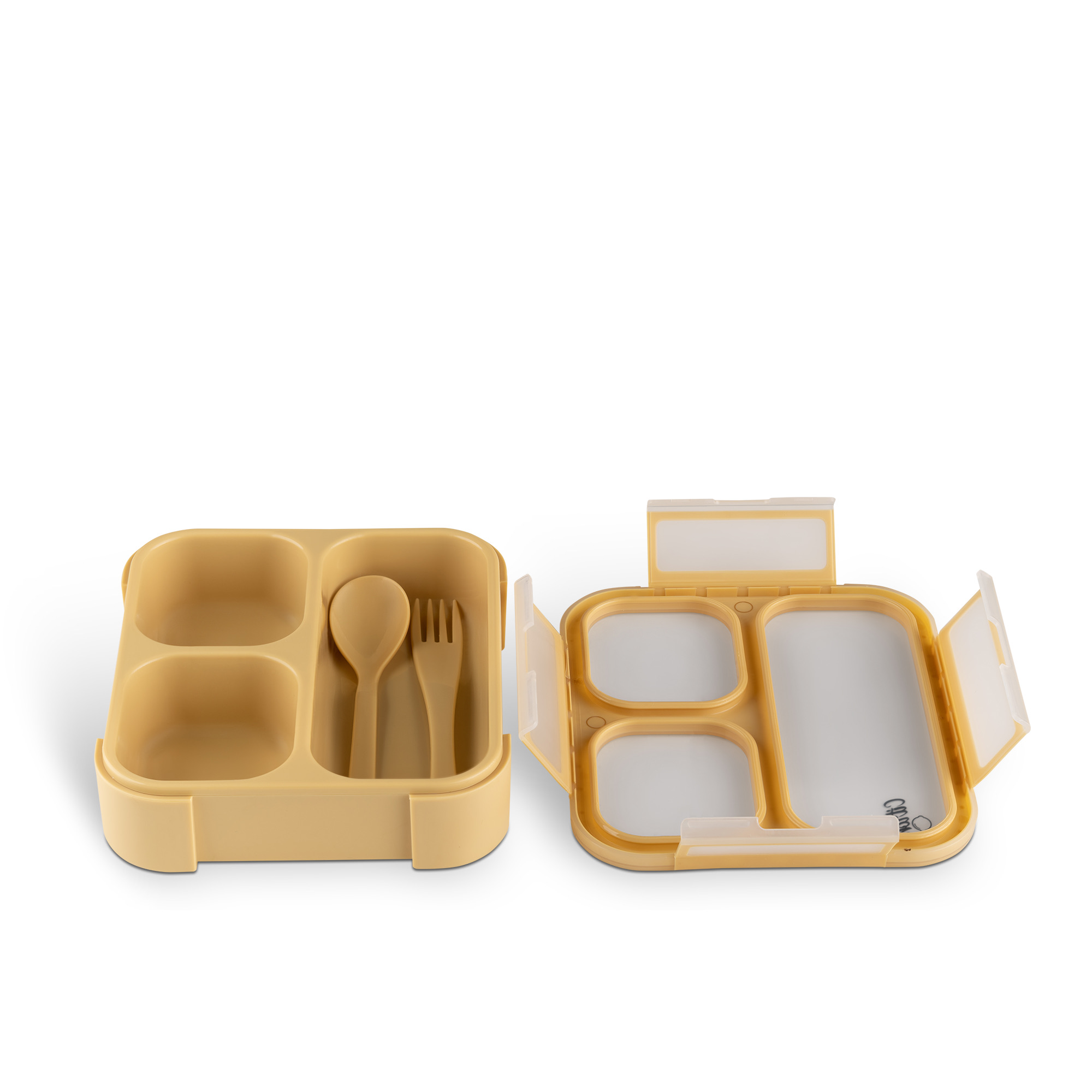 Citron Lunchbox ze Sztućcami - Yellow