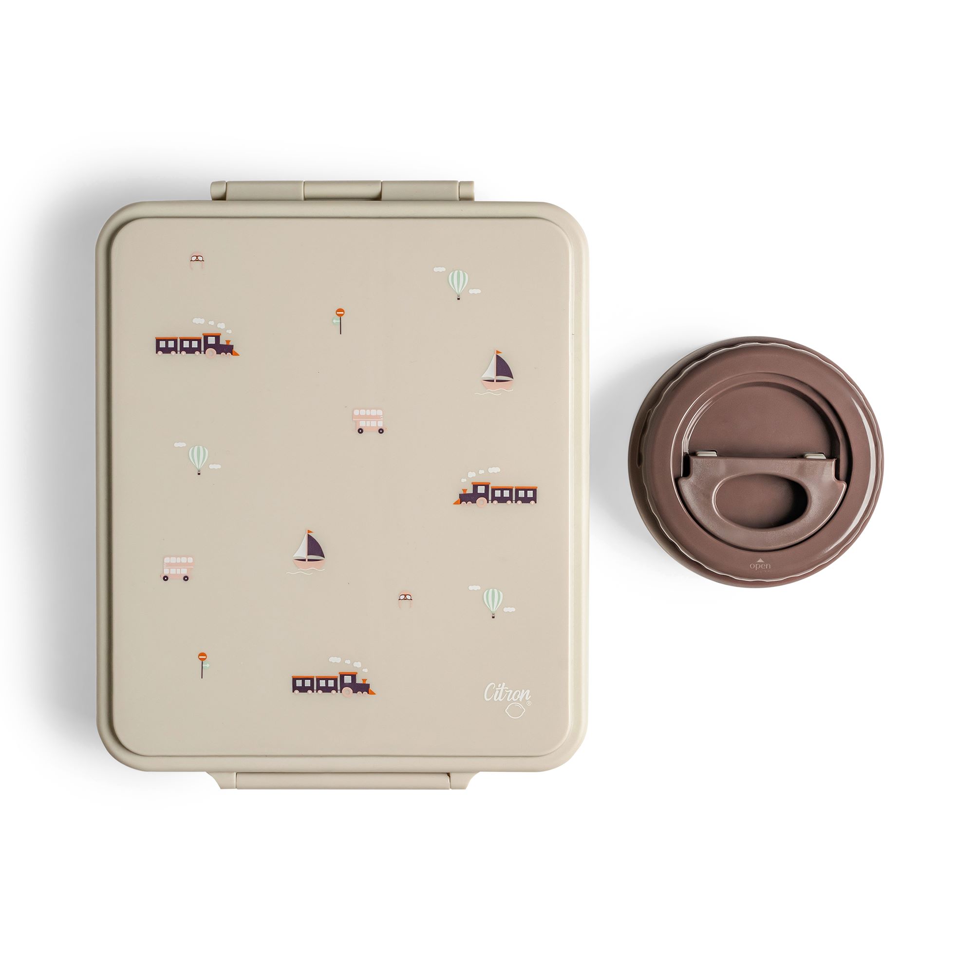 Citron Grand Lunch Box z Termosem - Vehicles