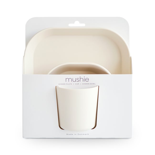 Mushie Zestaw Obiadowy z PP – Square Ivory