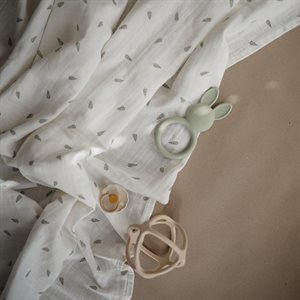 Mushie Otulacz z Organicznej Bawełny Sage Stripe