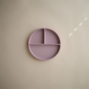Mushie Talerzyk Silikonowy z Przyssawką Soft Lilac