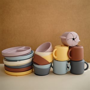 Mushie Talerzyk Silikonowy z Przyssawką Soft Lilac