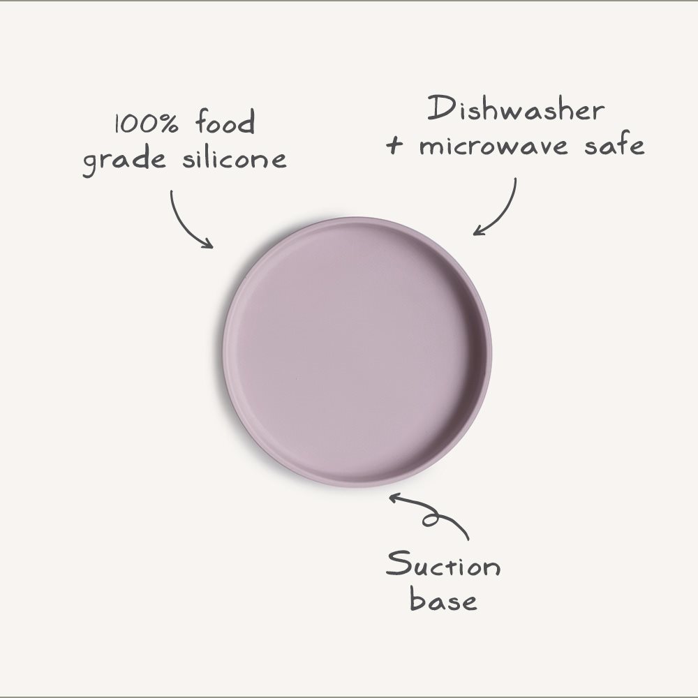 Mushie Talerzyk Silikonowy z Przyssawką Classic Cloudy Mauve