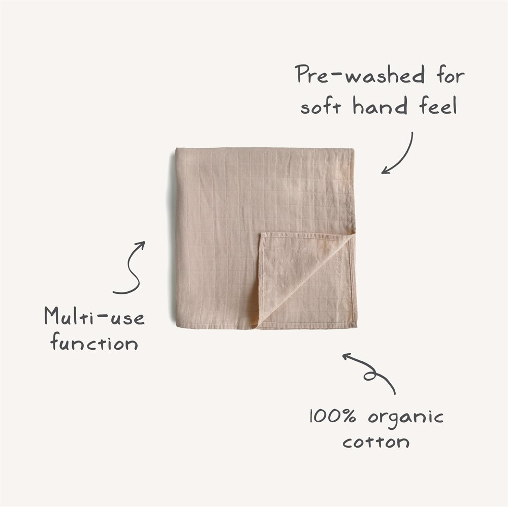 Mushie Otulacz z Organicznej Bawełny Black Daisy