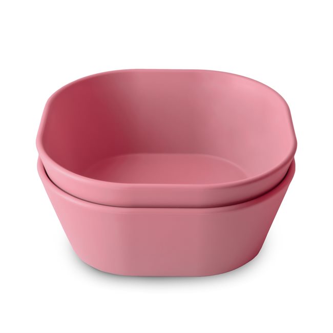 Mushie Miseczki Square Dusty Rose