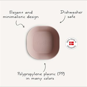 Mushie Miseczki Square Dusty Rose