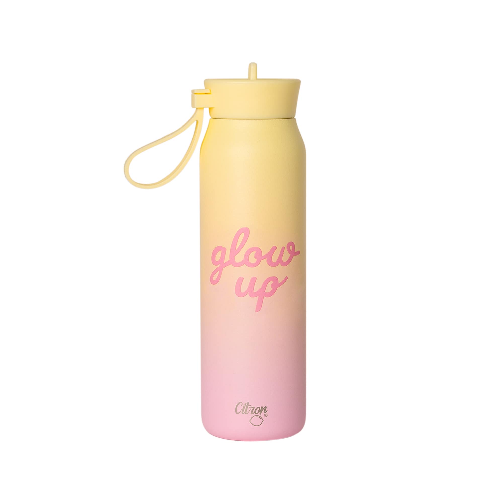 Citron Butelka Termiczna ze Stali Nierdzewnej 350ml - Glow Up Pink Yellow