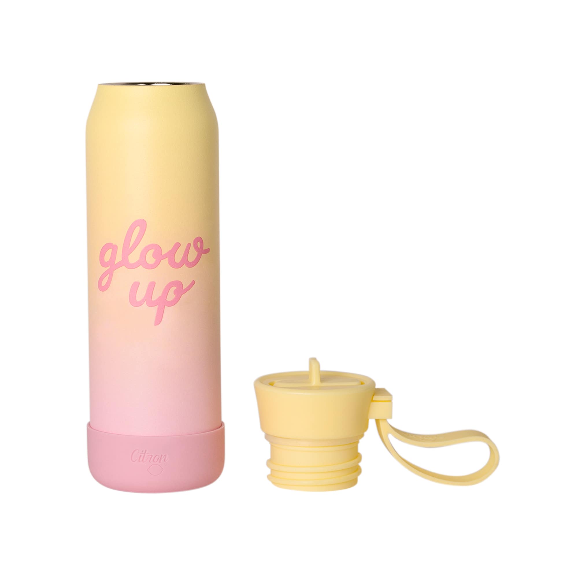 Citron Butelka Termiczna ze Stali Nierdzewnej 350ml - Glow Up Pink Yellow