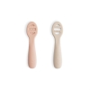 Mushie Pierwsze Łyżeczki dla Niemowląt 2-pack - Blush/Shifting Sand