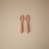 Mushie Pierwsze Łyżeczki dla Niemowląt 2-pack - Blush/Shifting Sand