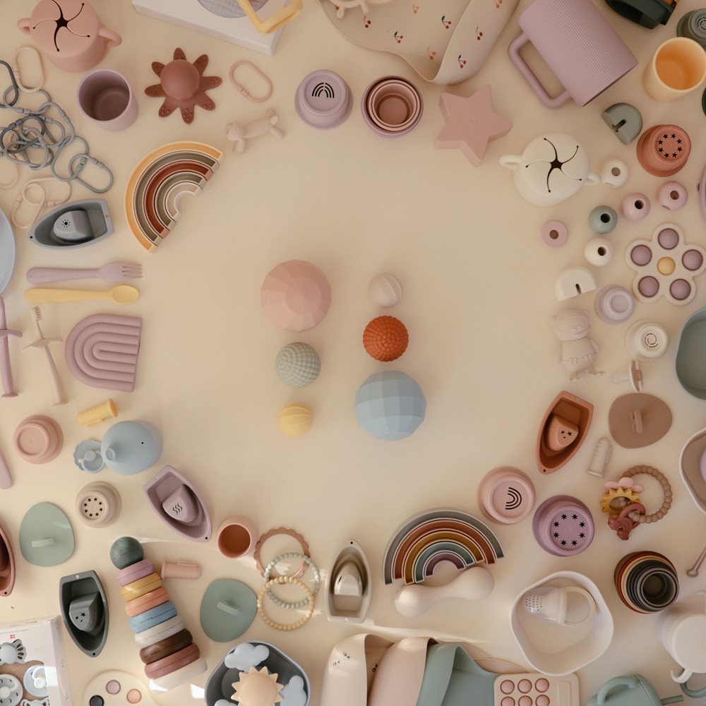 Mushie Kule Sensoryczne (Nesting Spheres) - Blush