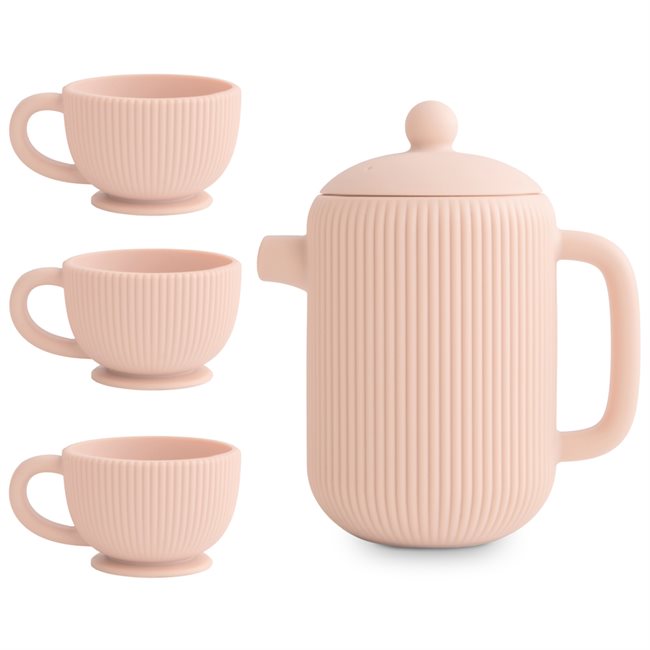 Mushie Silikonowa Zastawa do Herbatki - Blush