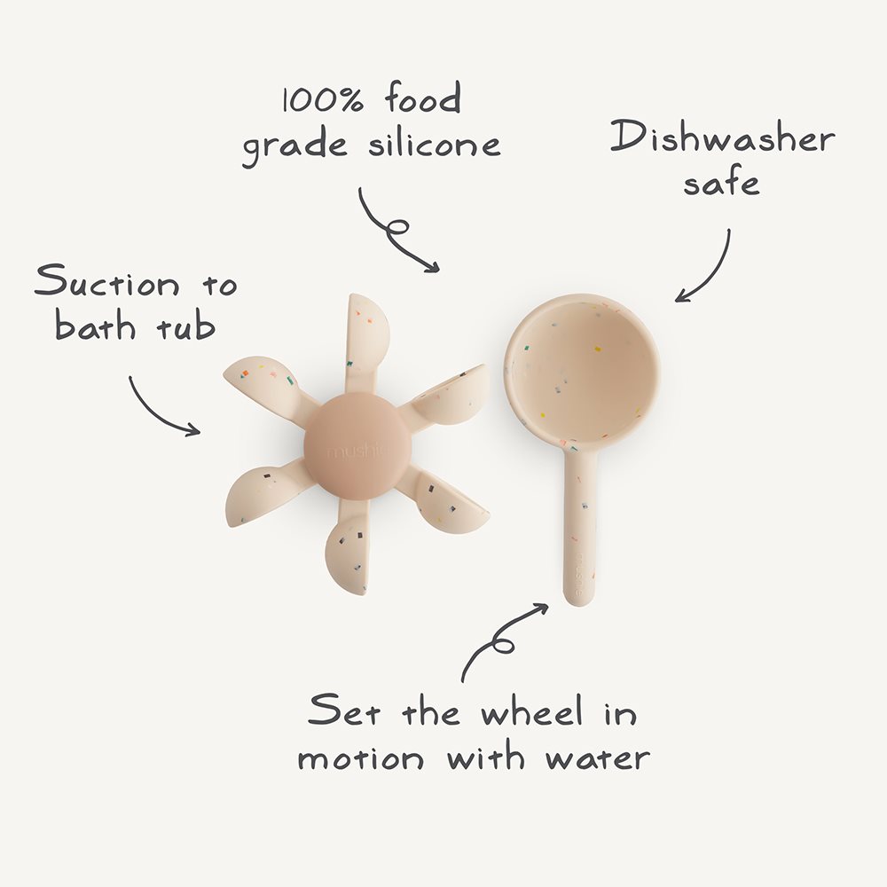 Mushie Spinner Sensoryczny z przyssawką - Water Wheel