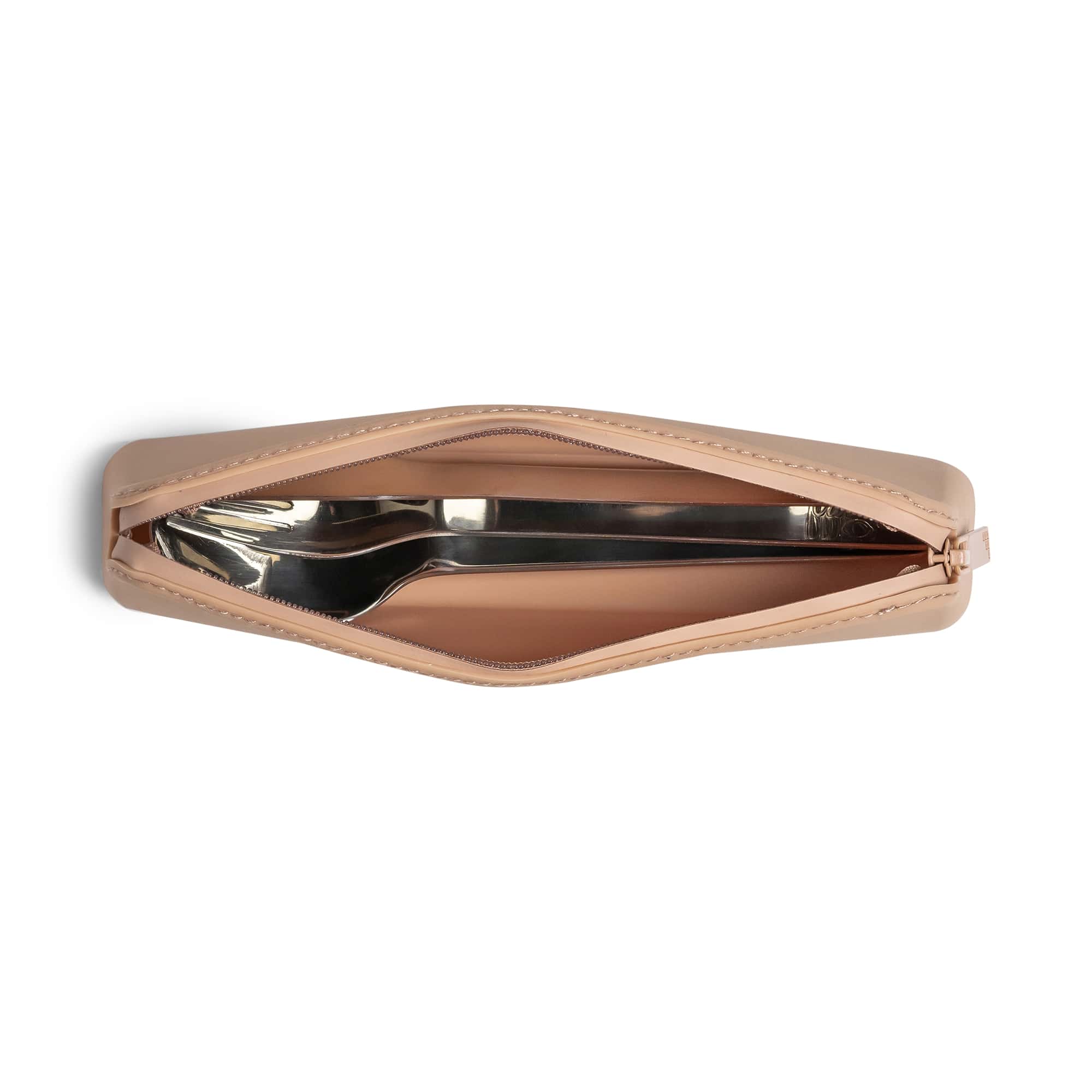 Citron Sztućce ze Stali Nierdzewnej z Etui na Zamek - Blush Pink